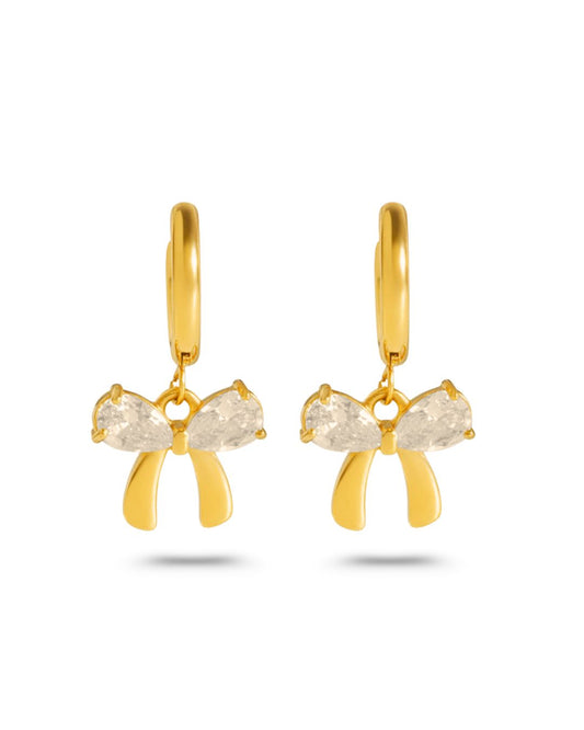 CRYSTAL BOW EARRINGS