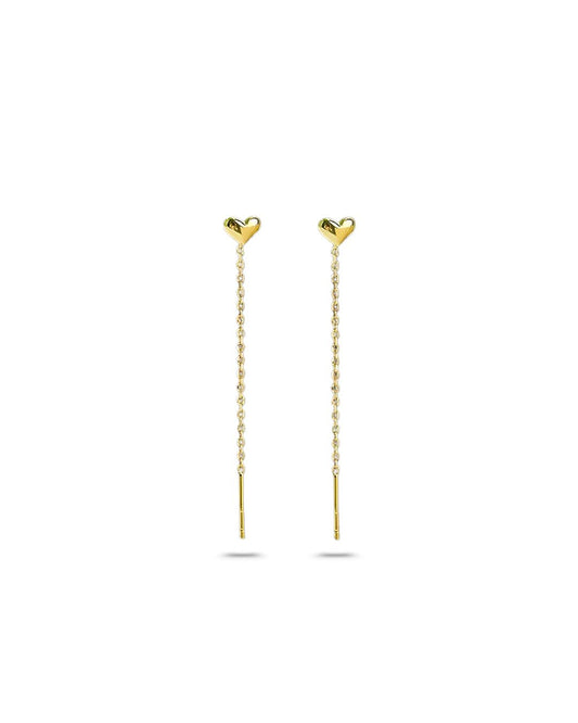 HEART CHAIN EARRINGS