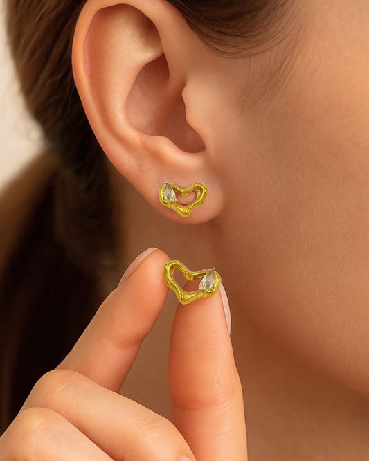 HEART SOLITER EARRINGS