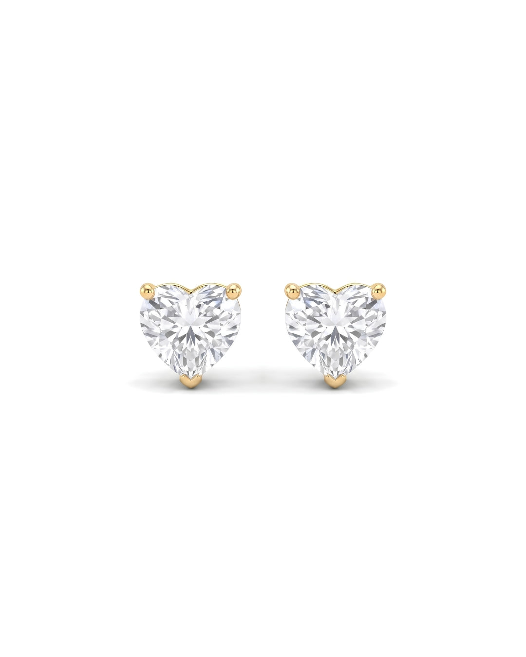 HEART SOLITAIRE EARRINGS