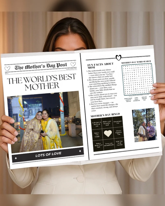 Golden Hour Hug (with Newspaper)