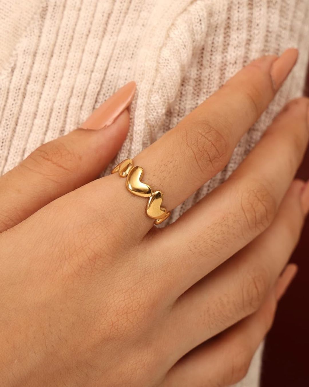 STRIP HEART RING