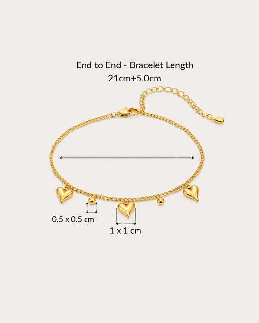 DROP HEART BRACELET