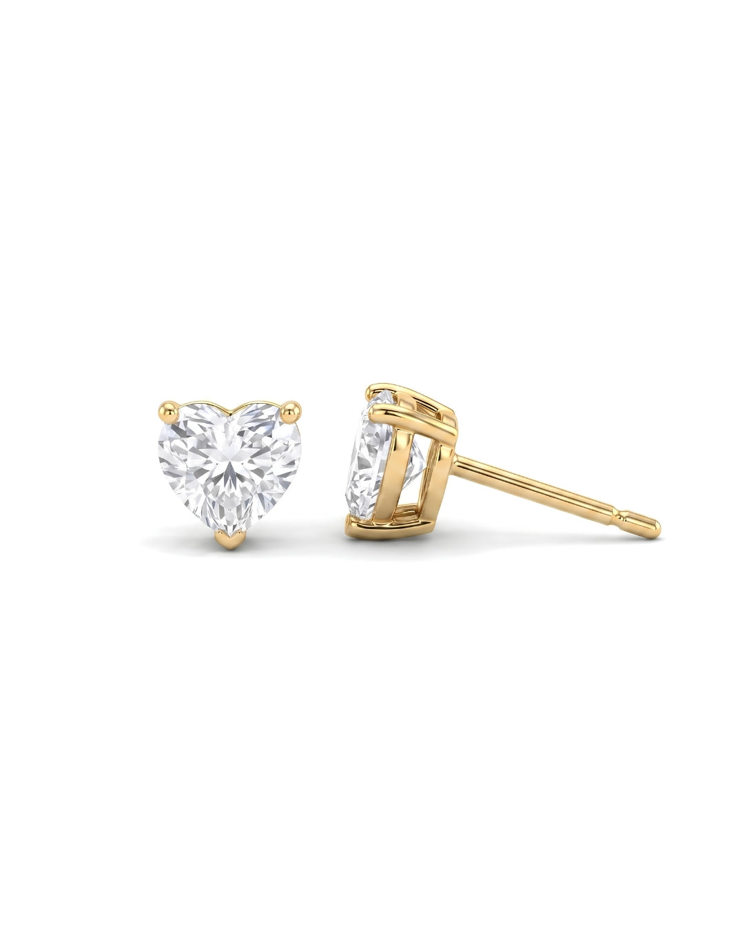 HEART SOLITAIRE EARRINGS