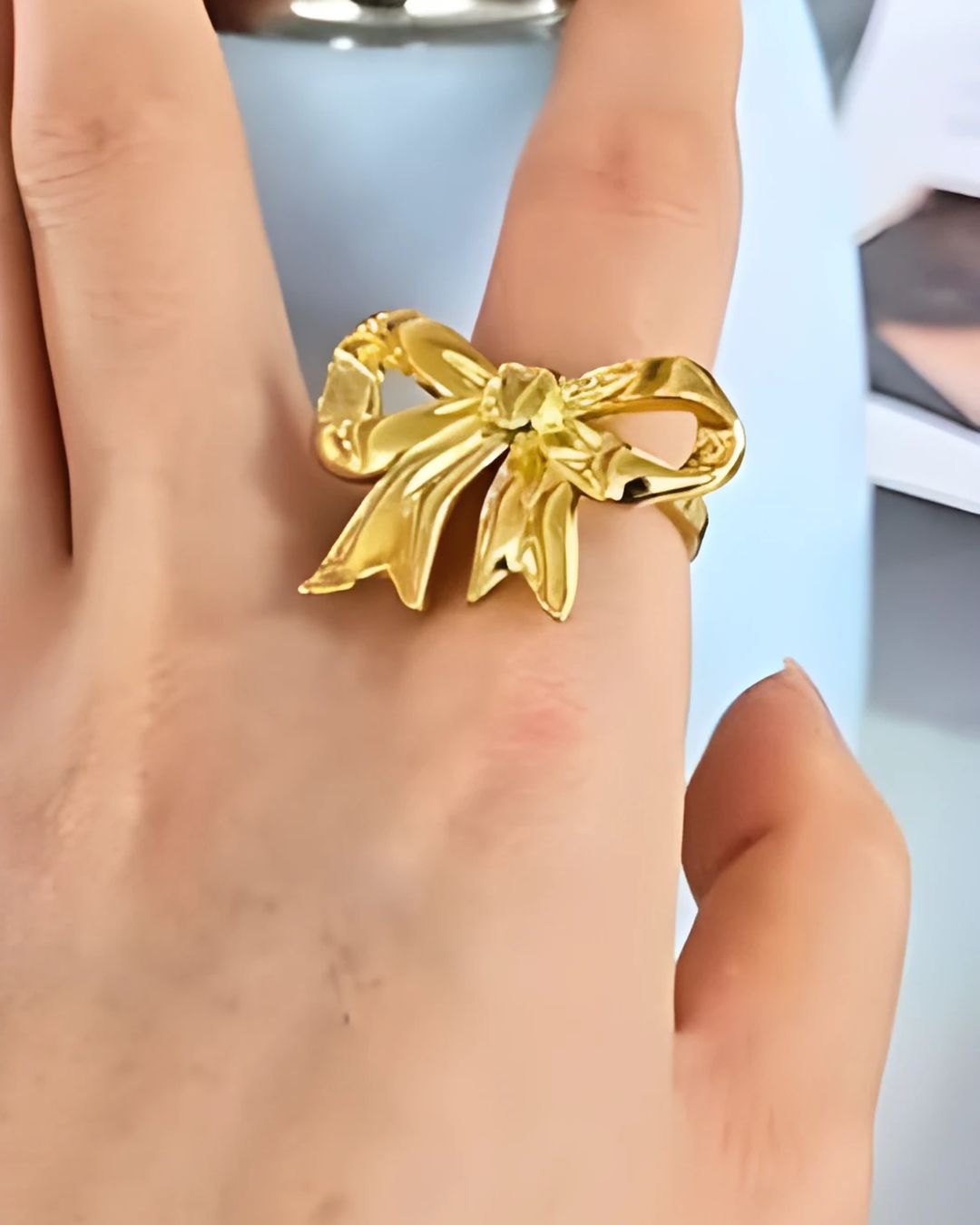 BOW CHUNKY RING