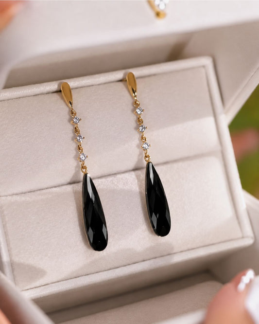 BLACK SASHA EARRINGS