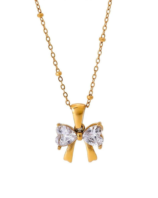 CRYSTAL BOW PENDANT