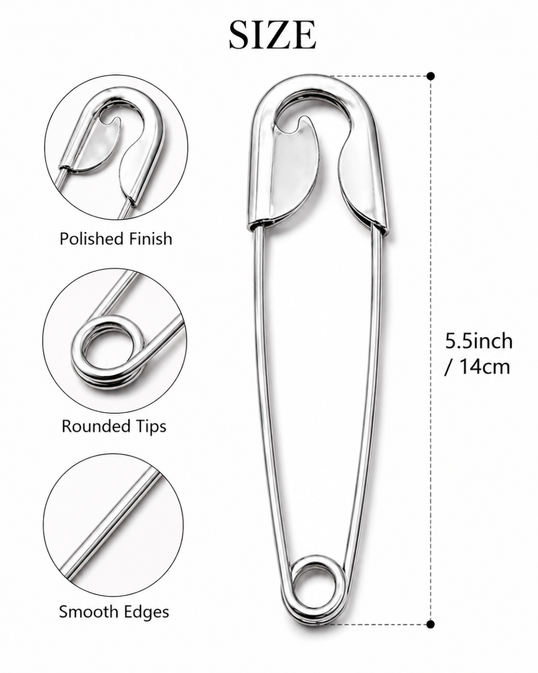 Safety Pin Claw Clip
