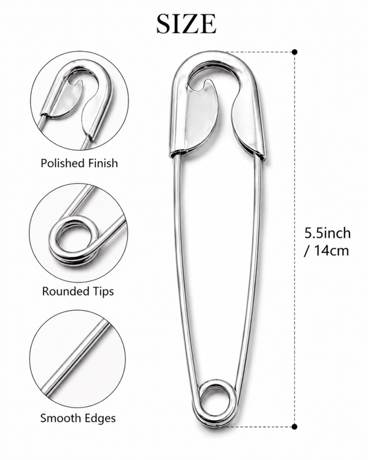 Safety Pin Claw Clip