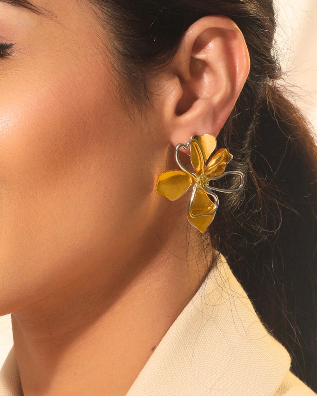DUAL FLOWER EARRINGS
