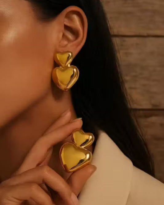 DUAL HEART EARRINGS