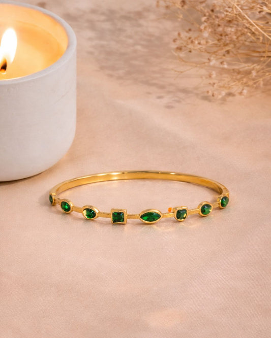 AURA GEM GREEN BANGLE