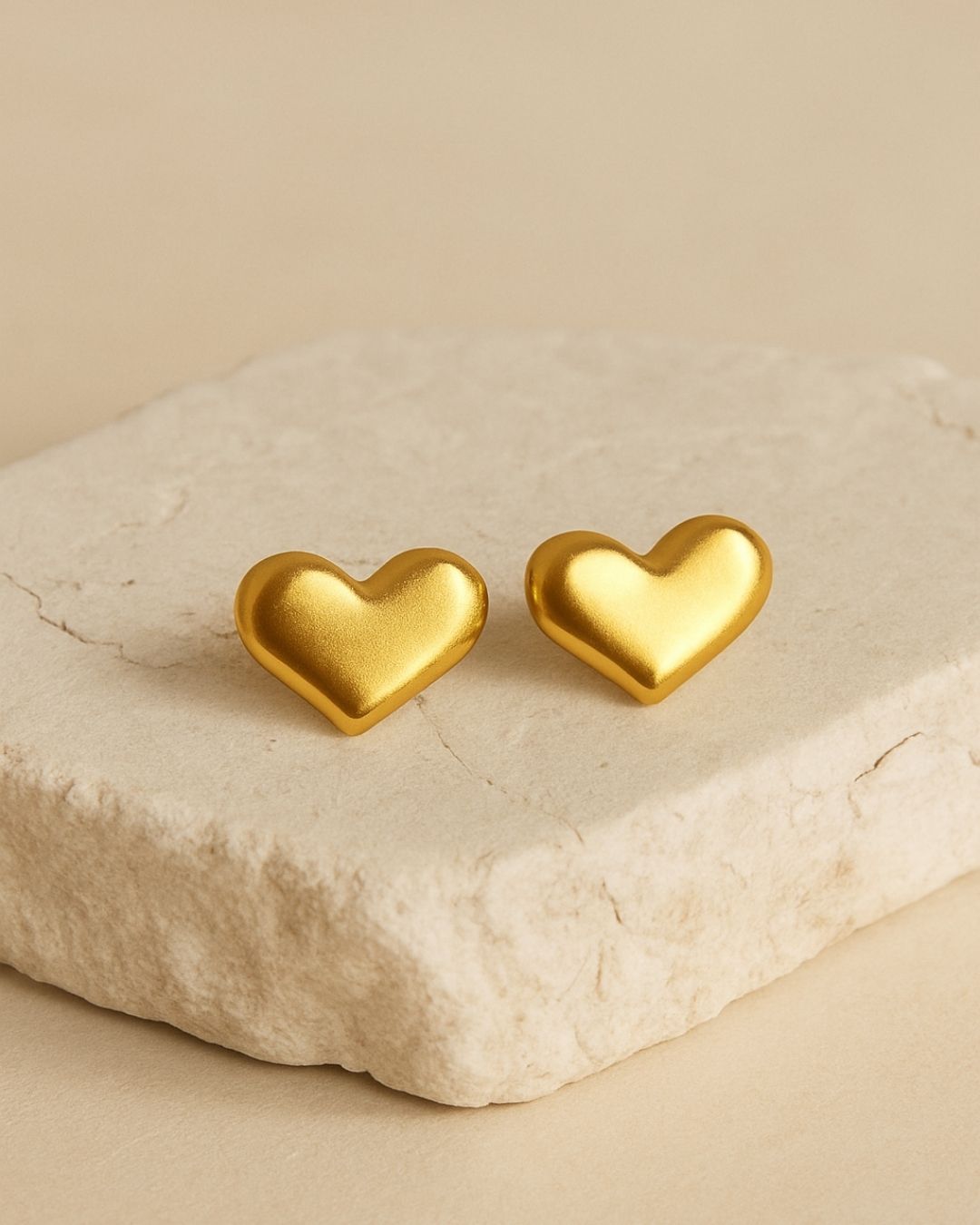 PUFF HEART EARRINGS