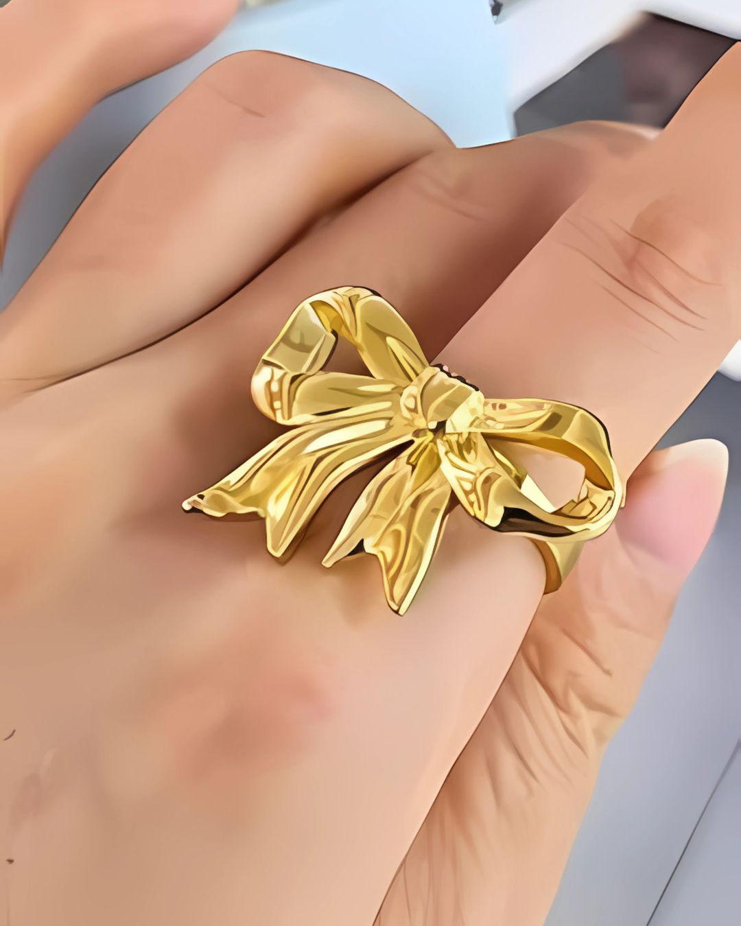 BOW CHUNKY RING