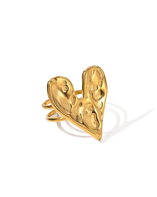 CHUNKY HEART RING