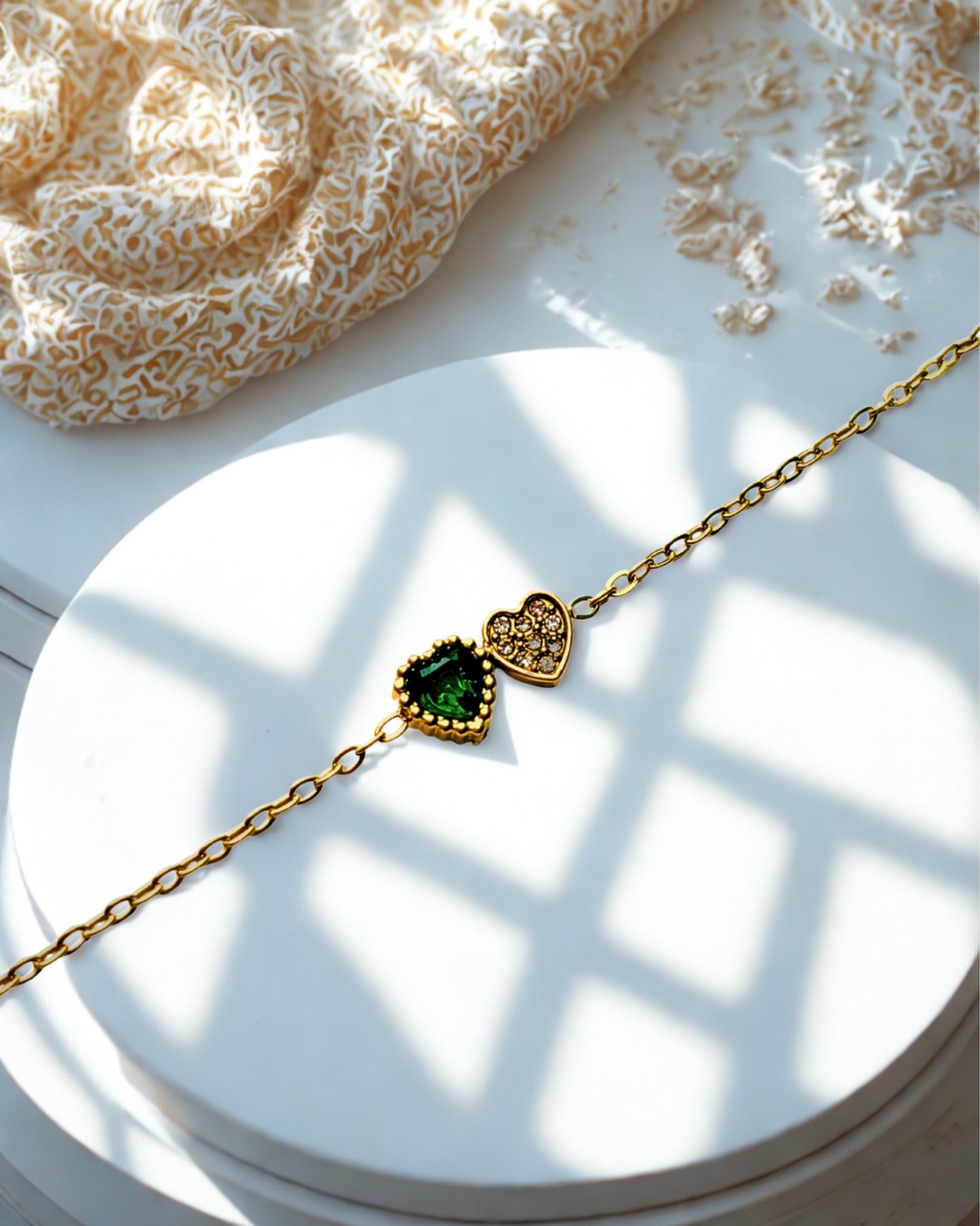 GREEN HEART BRACELET