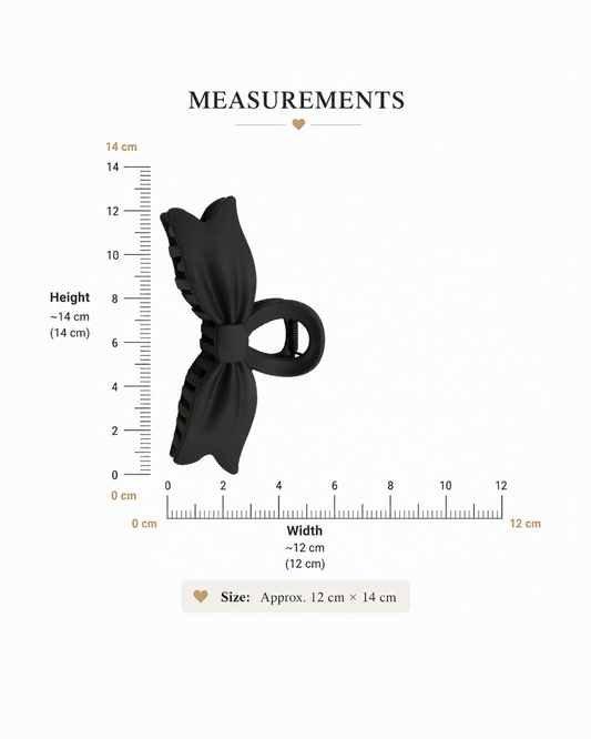 Korean Matte Bow Claw Clip | Non Slip Hair Clutcher