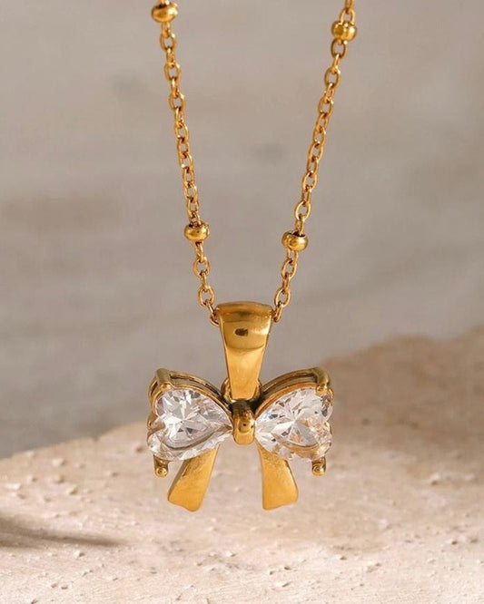 CRYSTAL BOW PENDANT