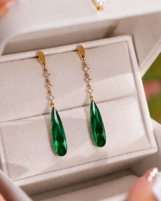 SASHA EARRINGS GREEN