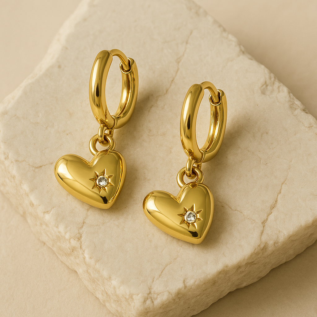 EVA HEART EARRINGS