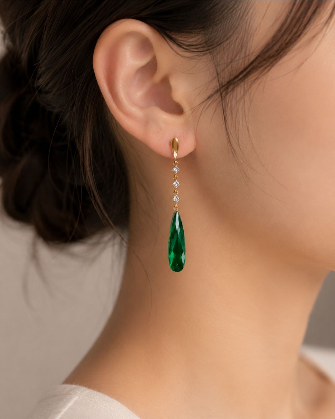 SASHA EARRINGS GREEN
