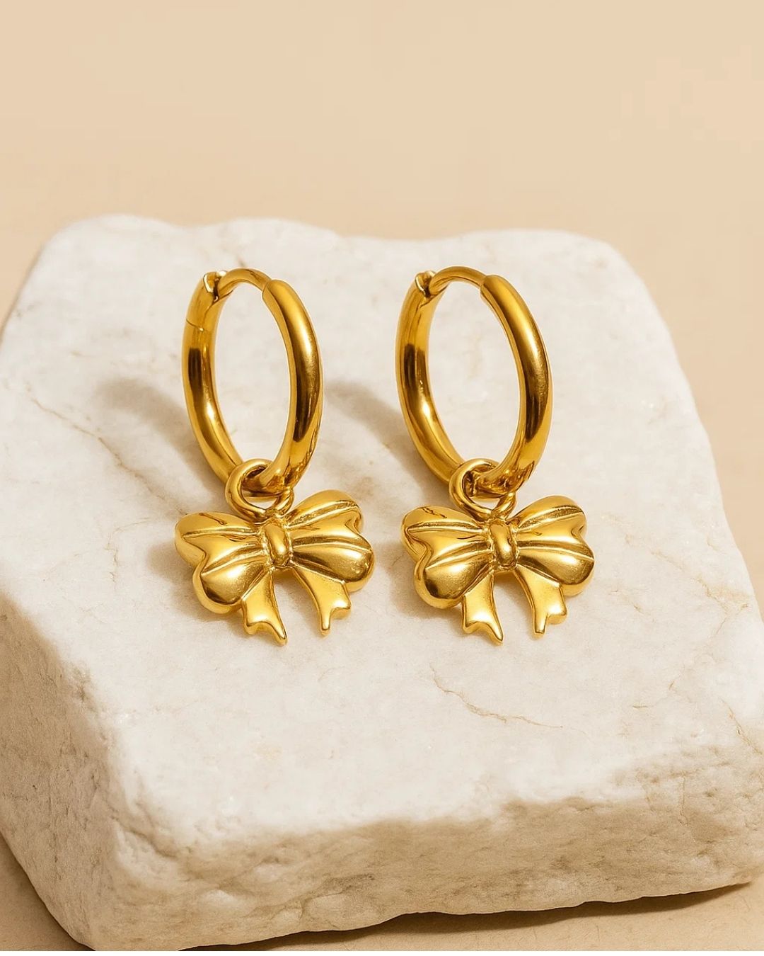 BOW HOOP EARRING