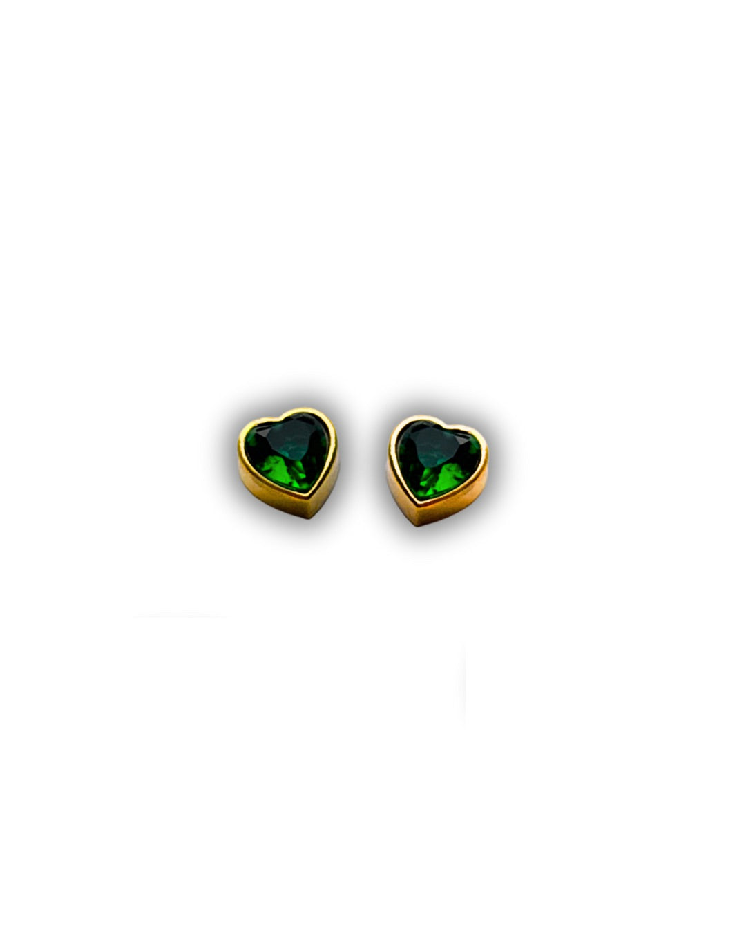 GREEN HEART EARRINGS