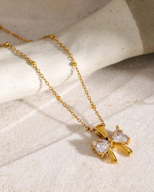 CRYSTAL BOW PENDANT