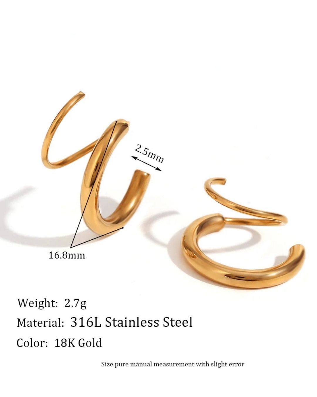 DUAL CURL EARRING