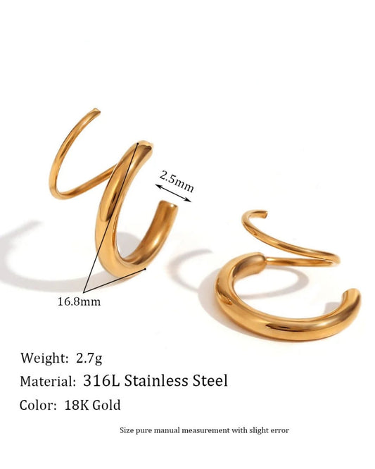 DUAL CURL EARRING