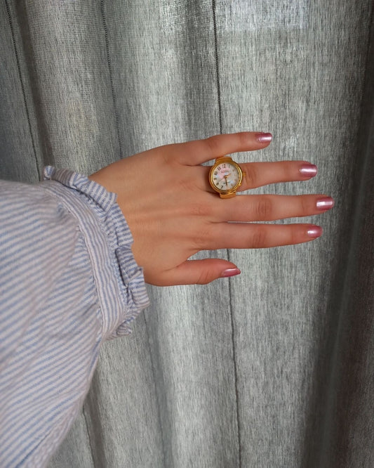 GOLD WATCH RING