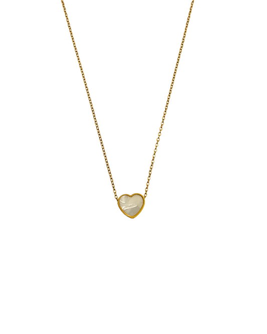 DUAL BLACK AND WHITE HEART PENDANT
