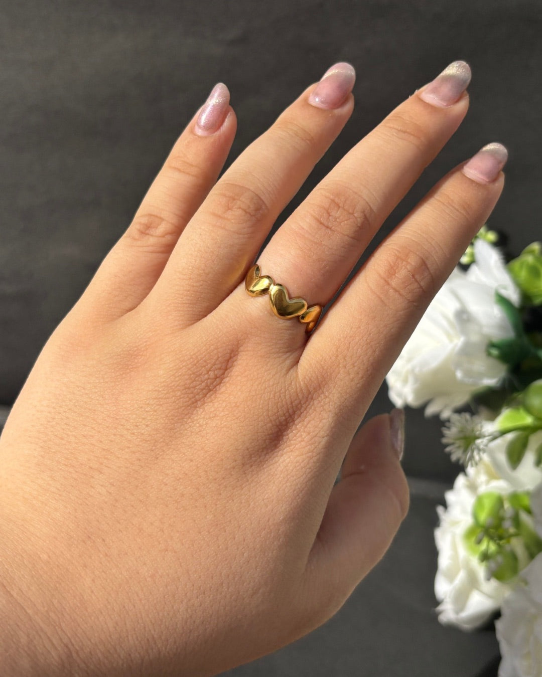 STRIP HEART RING