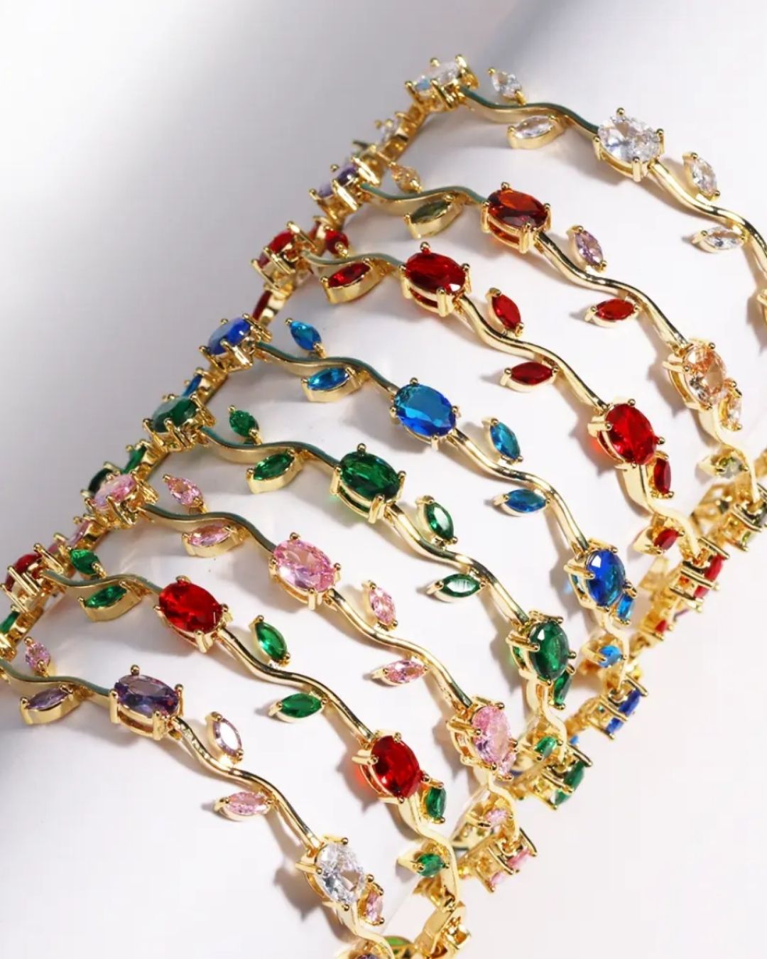 Tulip Bracelet collection with floral gold bracelet designs