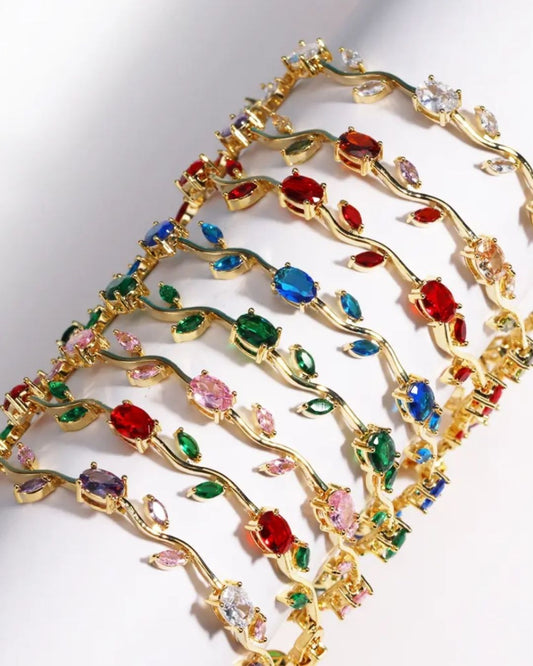 Tulip Bracelet collection with floral gold bracelet designs