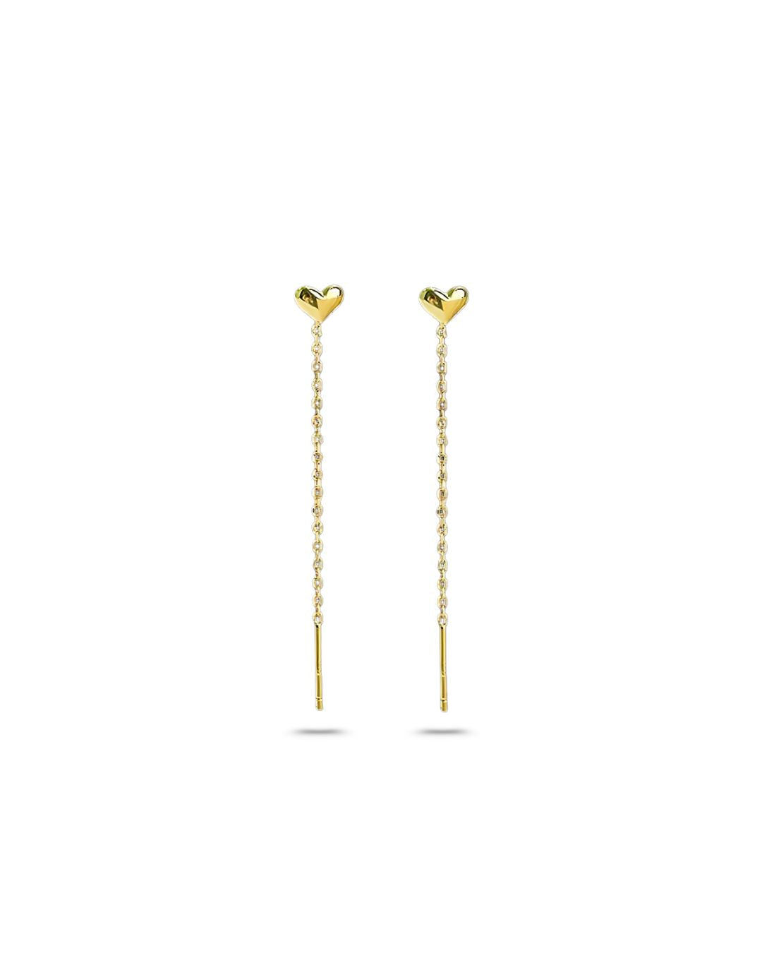 HEART CHAIN EARRINGS