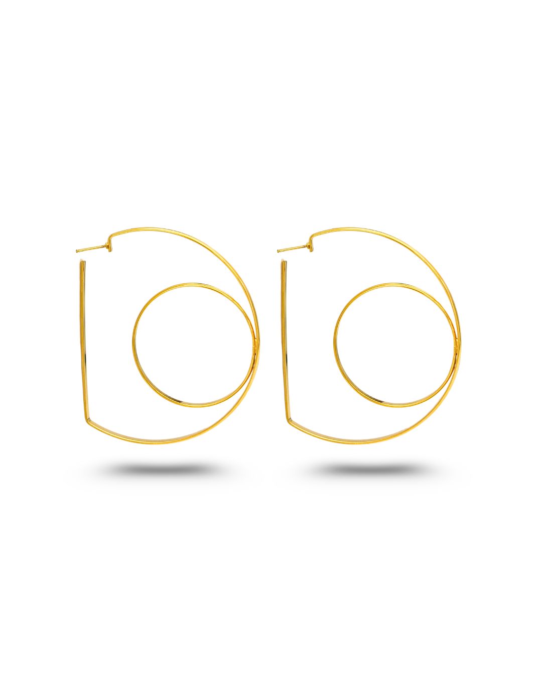 D SHAPE EARRINGS