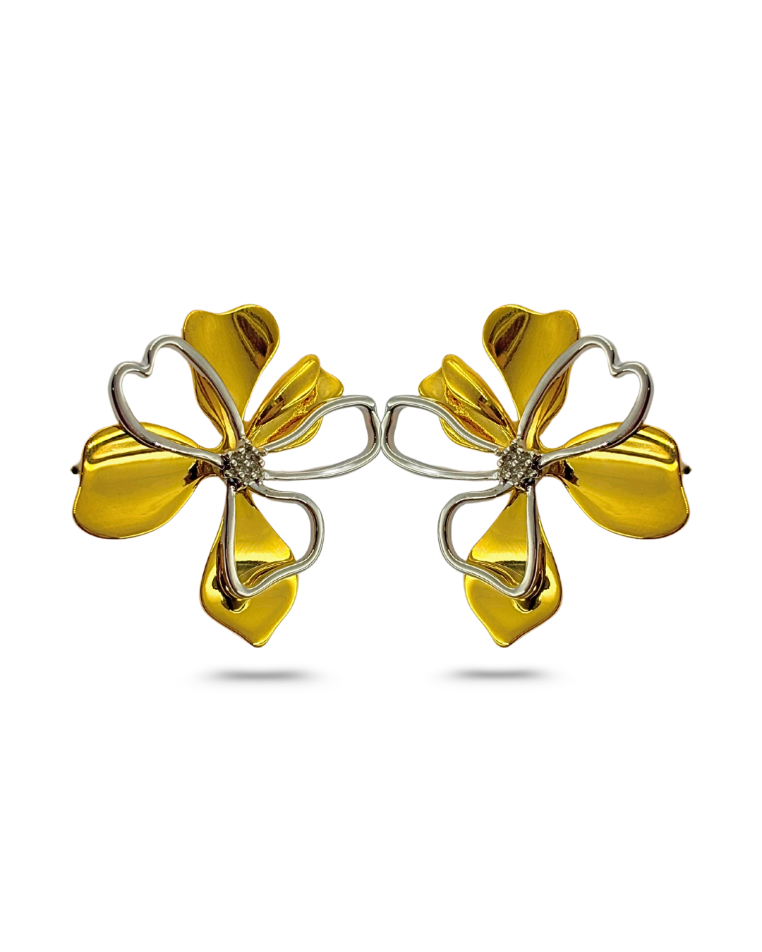 DUAL FLOWER EARRINGS