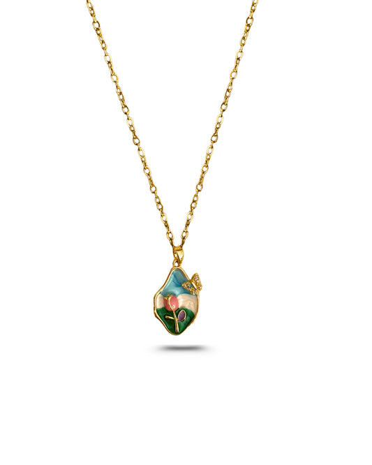 VINTAGE FLOWER PENDANT