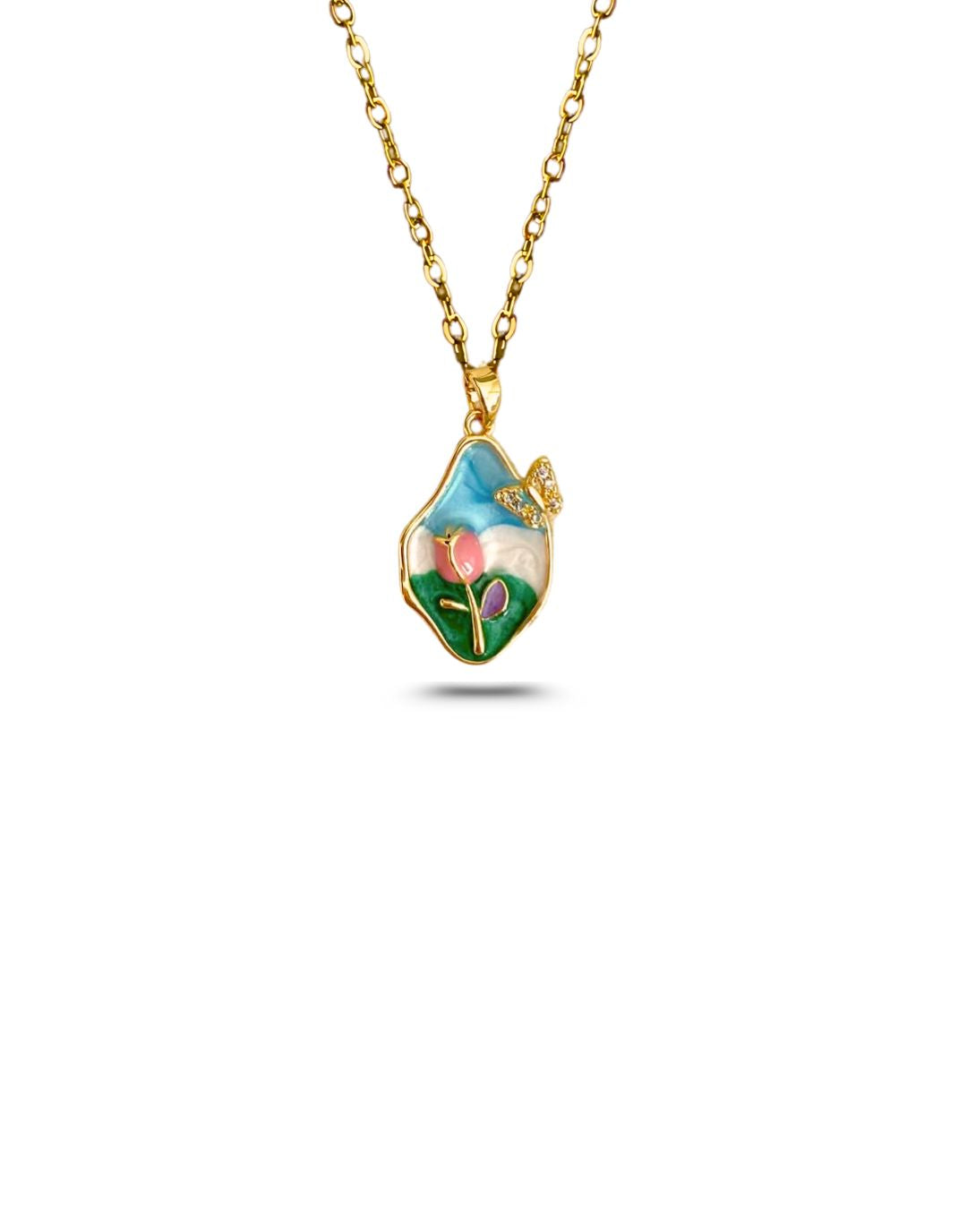 VINTAGE FLOWER PENDANT