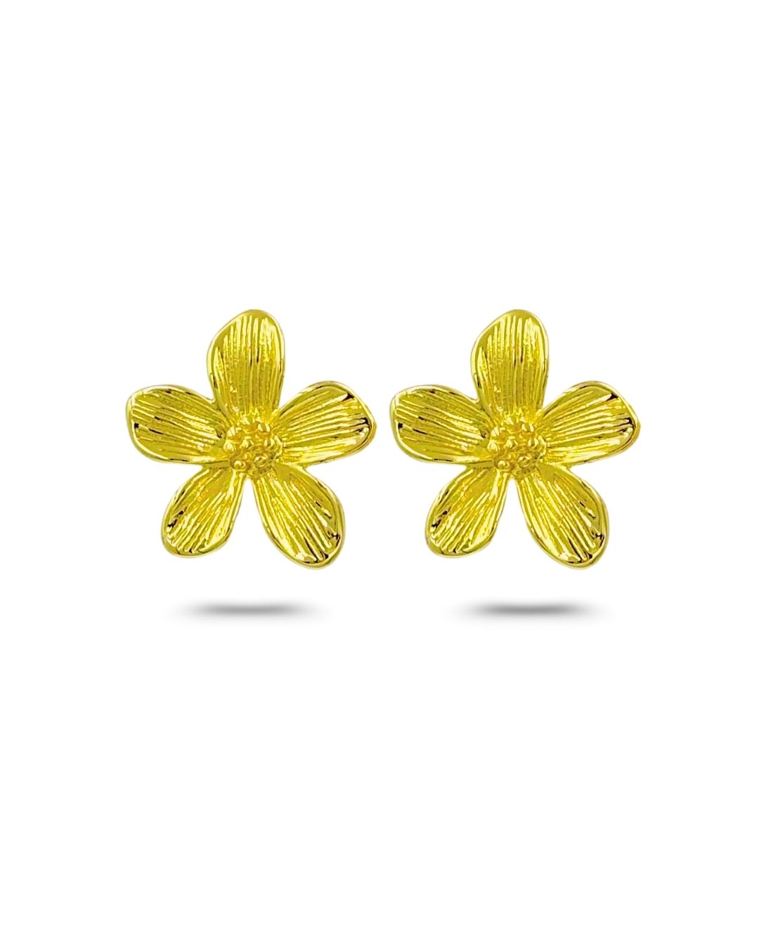 BRASS FLORAL EARRINGS