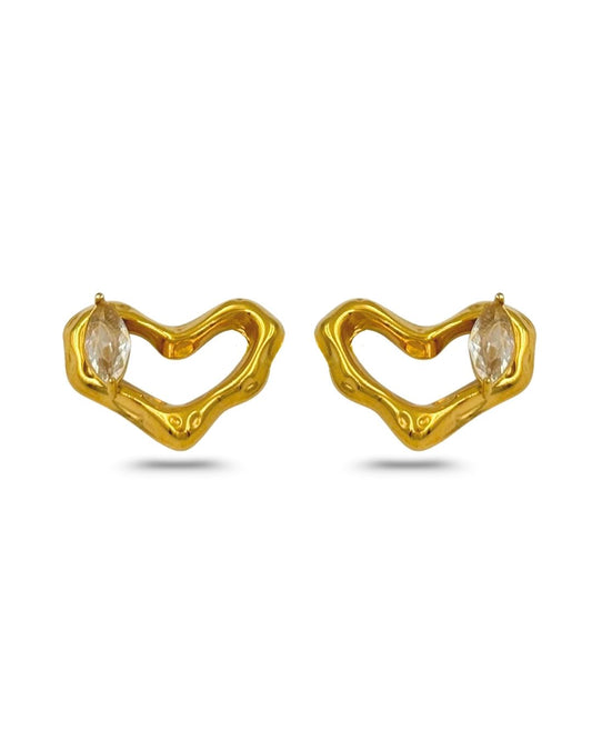 HEART SOLITER EARRINGS