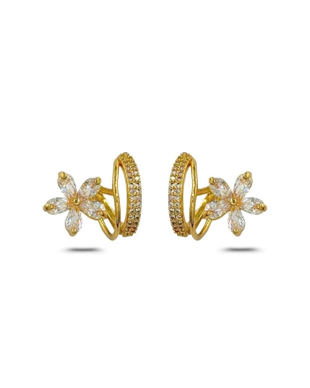 CRYSTAL FLOWER EARRINGS