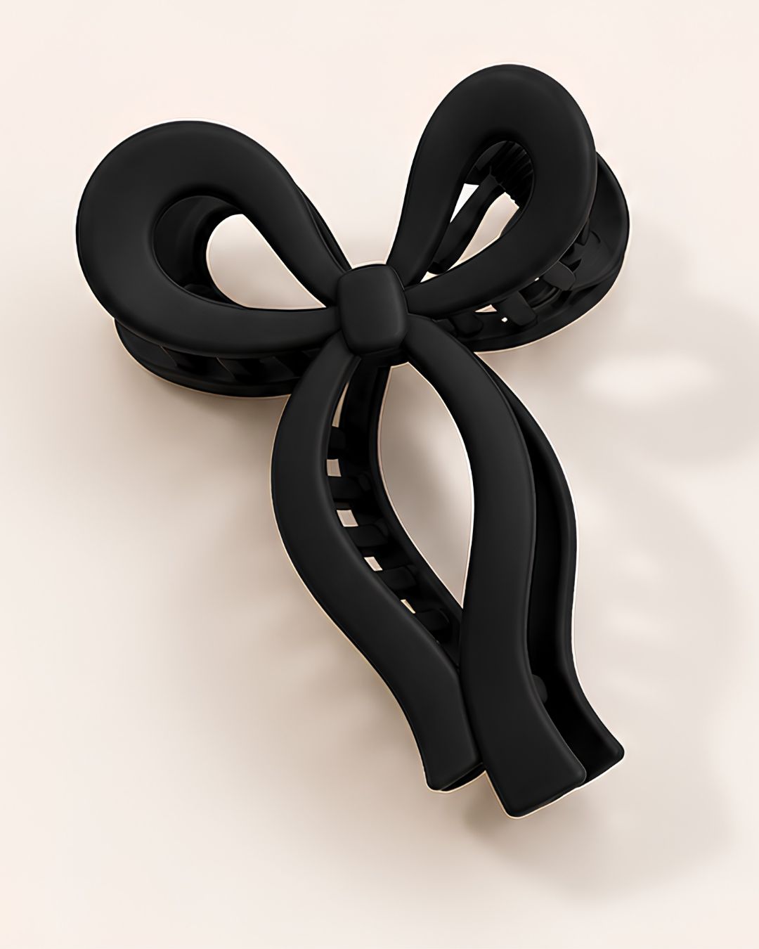 Black bow claw clip non slip korean hair accessory