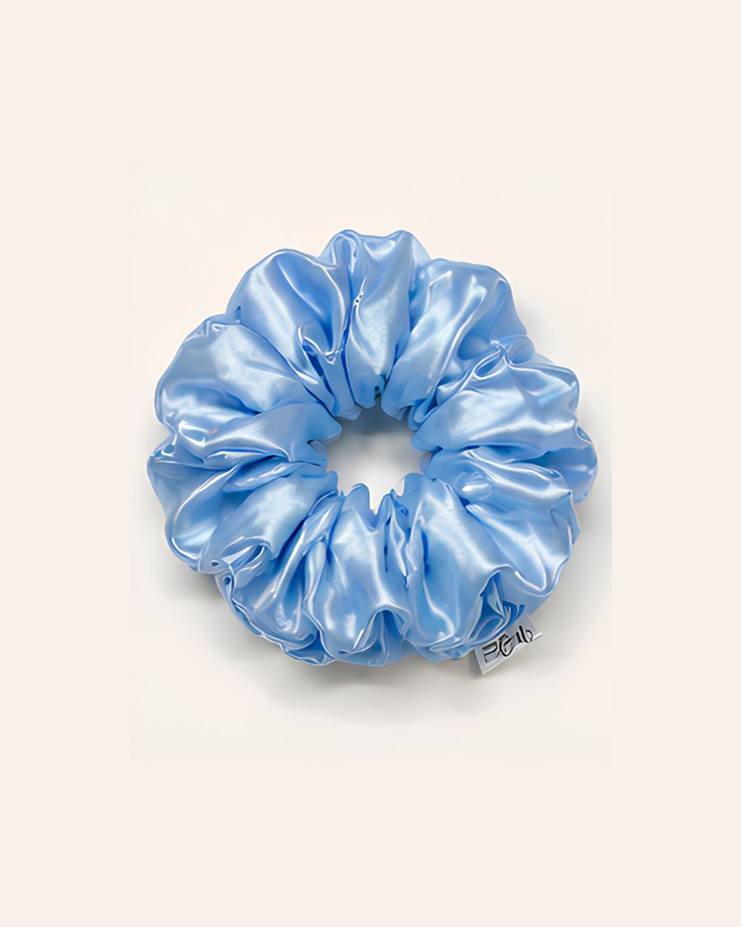 Blue satin scrunchie cute aesthetic hair accessory
