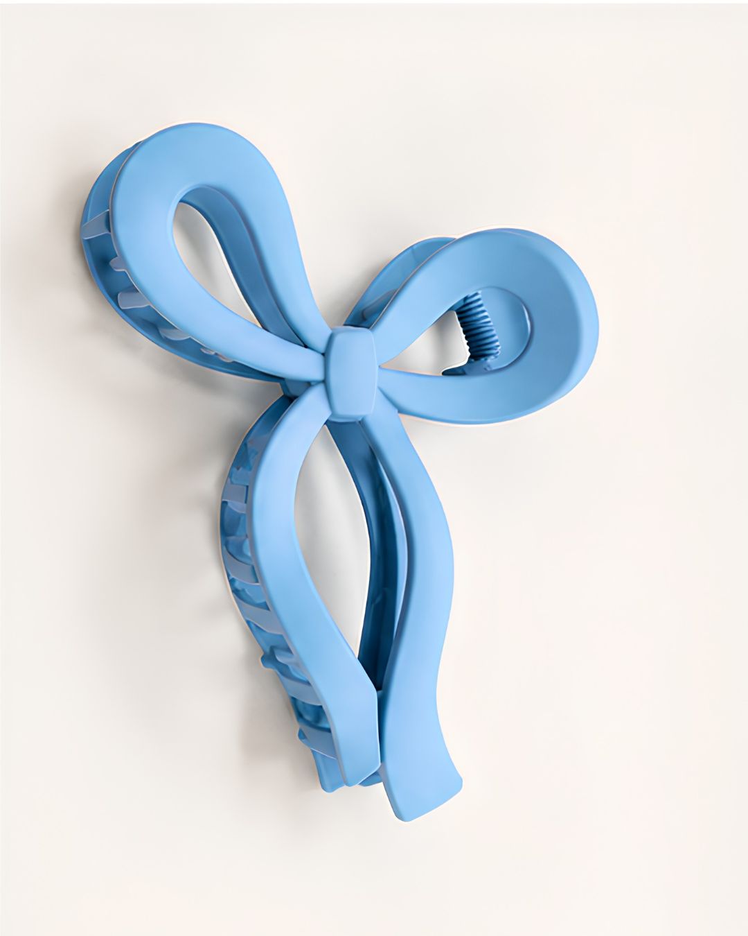 Blue small bow claw clip aesthetic korean hair accessory