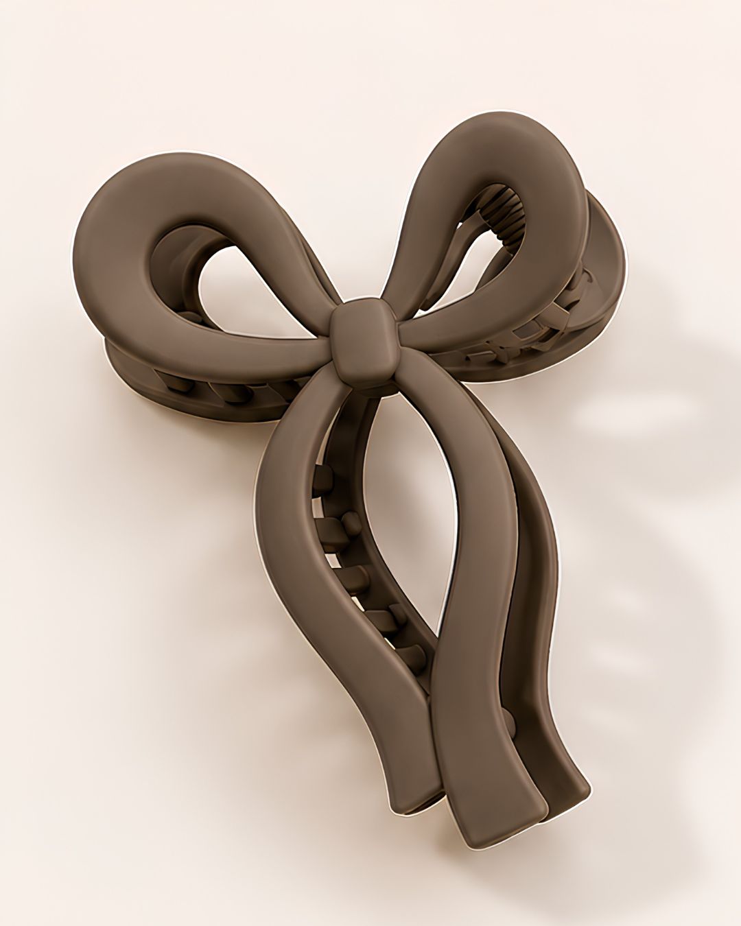 Brown bow hair claw clip strong grip claw clip for women