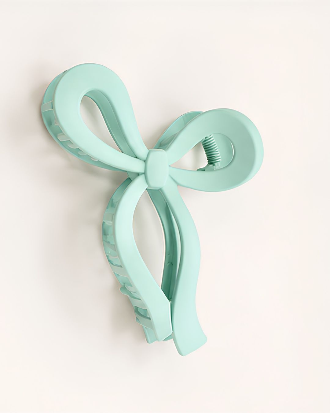 Mint bow claw clip korean aesthetic hair accessory