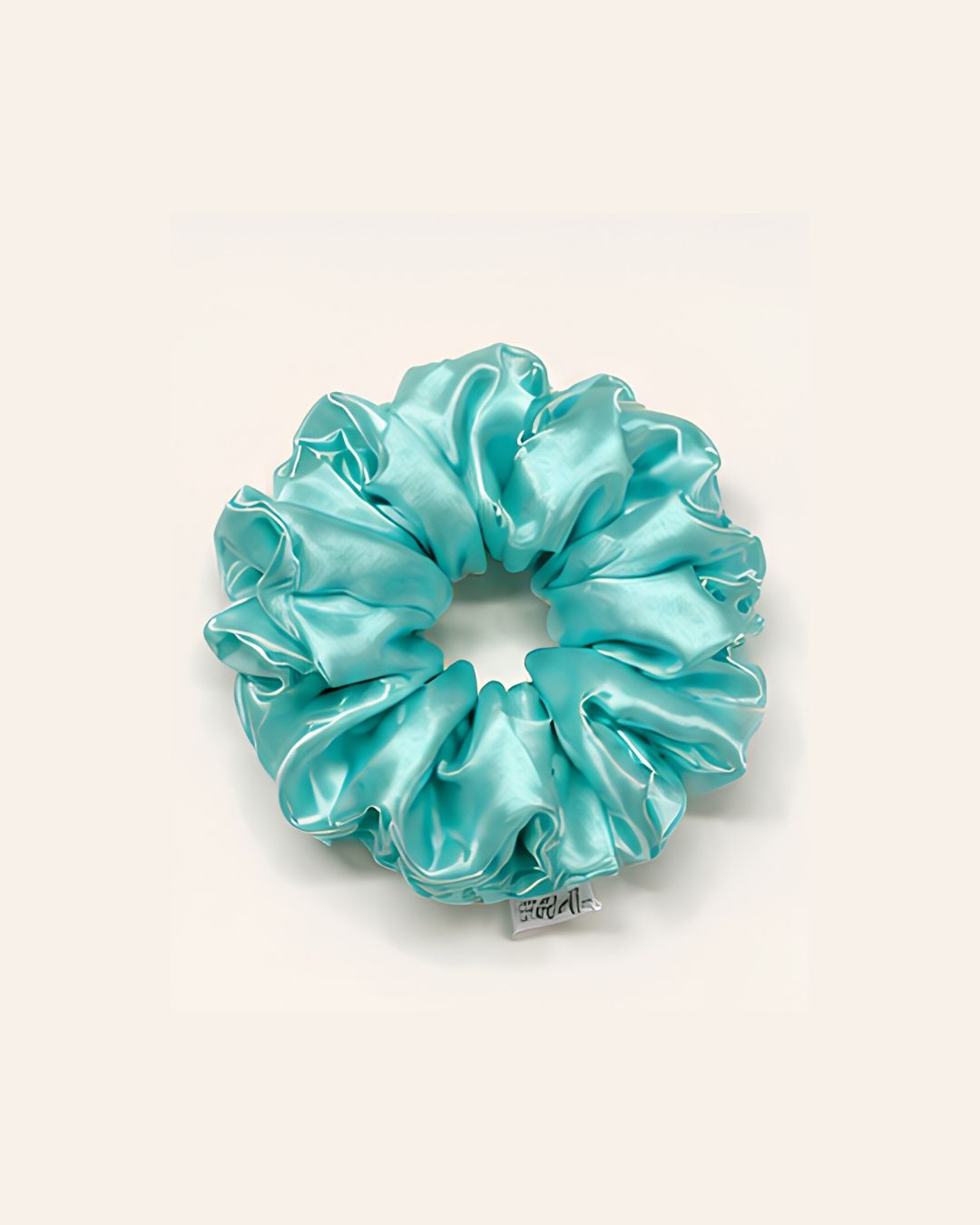 Mint satin scrunchie korean pastel hair accessory