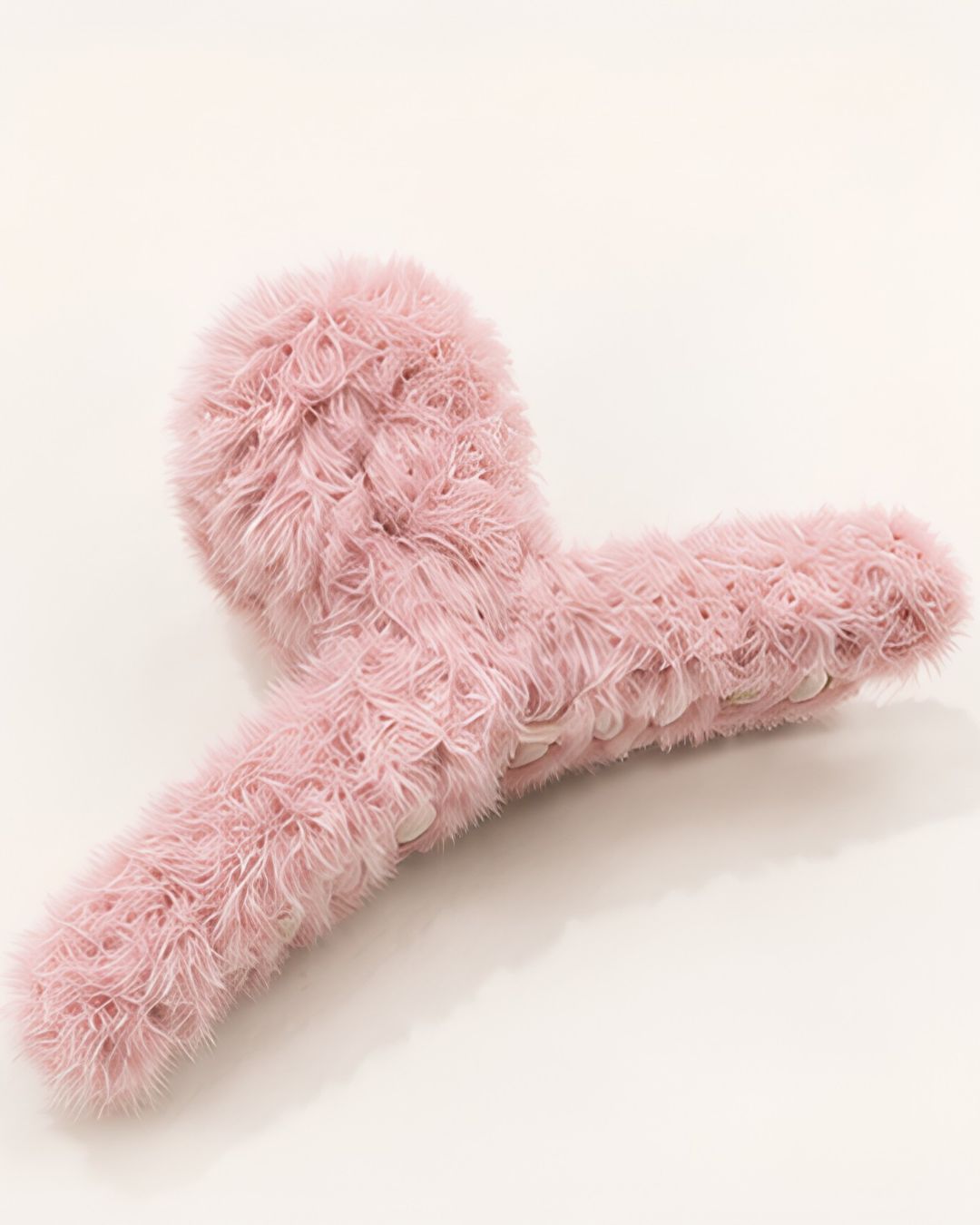 Pink fluffy hair claw clip cute korean hair accessory
